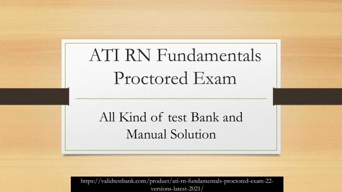 Ati rn fundamentals proctored exam 2023