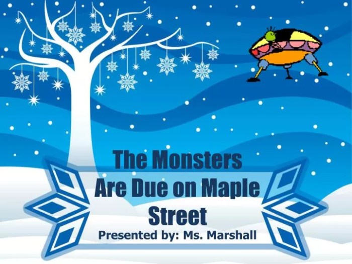 The monsters are due on maple street theme