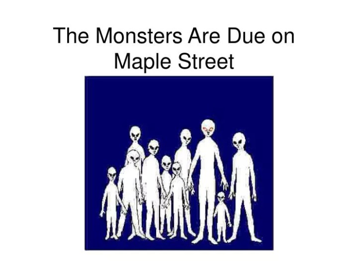 The monsters are due on maple street theme