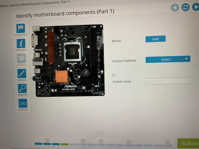 Lab 2-3 testing mode identify motherboard components part 1