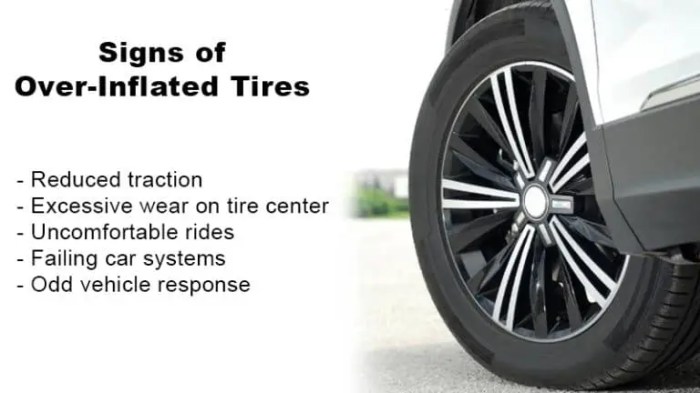 Incorrectly inflated tires increase surface rolling resistance